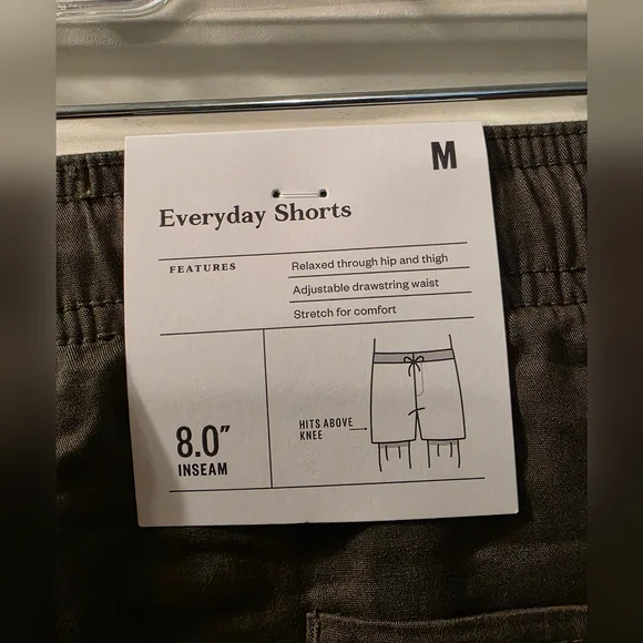 Mens Every Day Shorts In Green - Picture 4 of 4